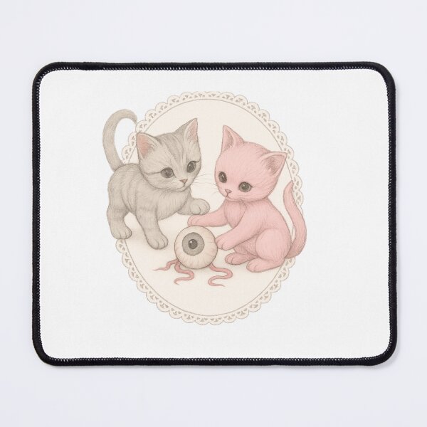Item preview, cute kittens playing with eyeball designed and sold by Sugar&Shadows.