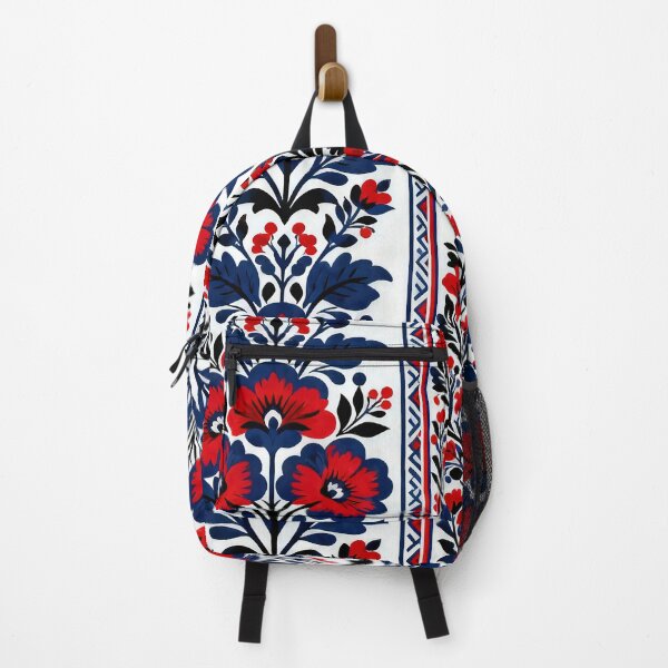Item preview, Romanian Folk Art Floral Pattern | Traditional Tricolor Embroidery Motif designed and sold by Maximilianos.