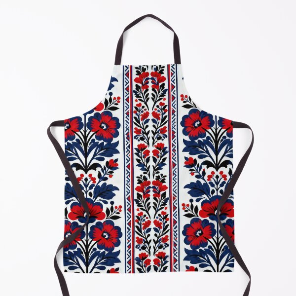 Item preview, Romanian Folk Art Floral Pattern | Traditional Tricolor Embroidery Motif designed and sold by Maximilianos.