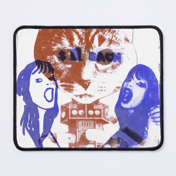 Item preview, Psychedelic Cat Collage – Surreal Pop Art with Robot & Bold Portraits designed and sold by Ira In Space Design.