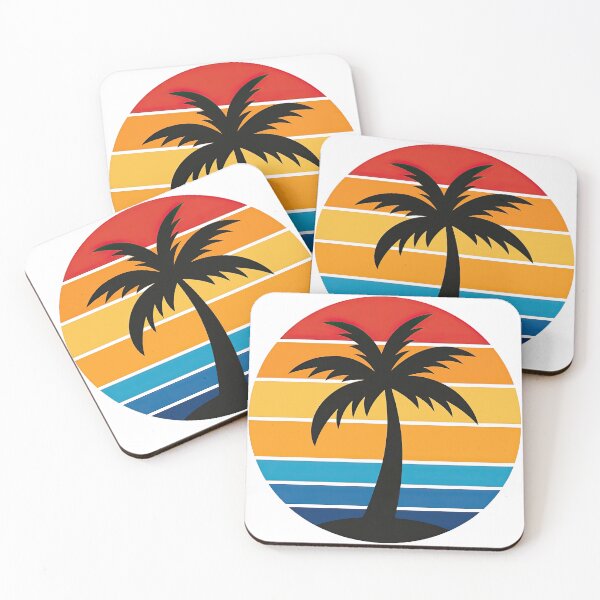 Item preview, Retro Sunset with Palm Tree Silhouette designed and sold by ArtfulWeave.