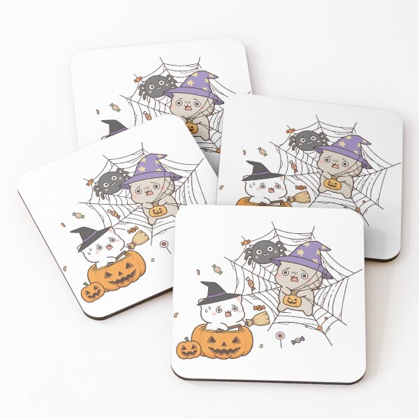 Item preview, bubu dudu in love Halloween Pumpkin candy hat Octobre designed and sold by kristyglas-art.