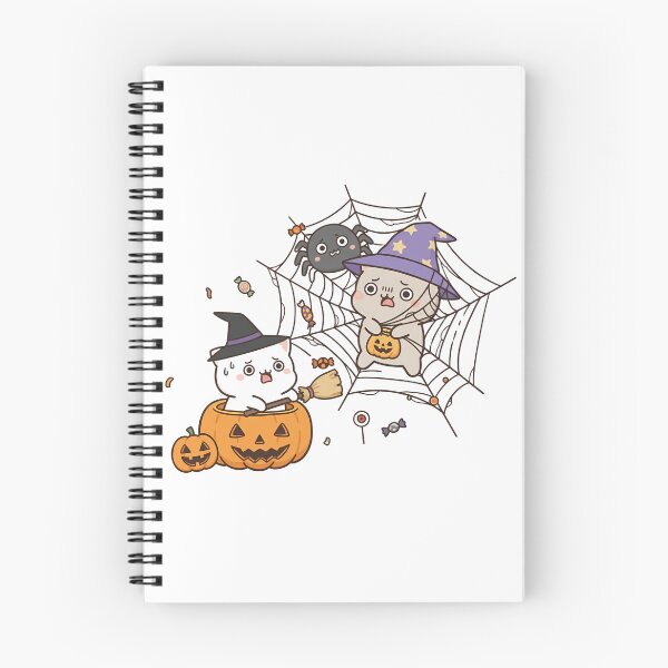 Item preview, bubu dudu in love Halloween Pumpkin candy hat Octobre designed and sold by kristyglas-art.