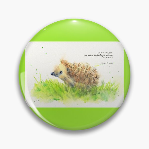 Item preview, Summer again hedgehog haiku English designed and sold by KarenKaspar.