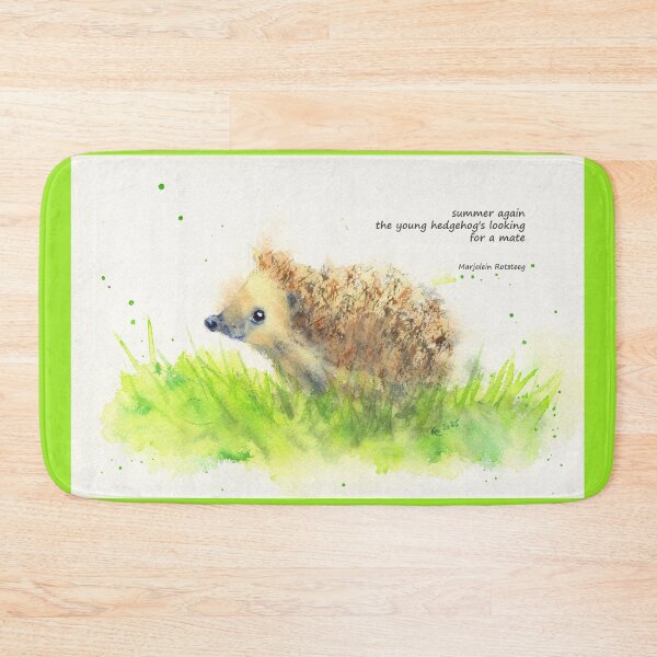 Item preview, Summer again hedgehog haiku English designed and sold by KarenKaspar.