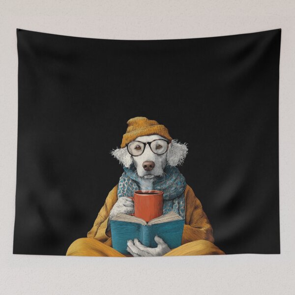 Item preview, Dog Reading A Book designed and sold by CrunchyGoats.