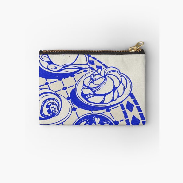 Item preview, Cappuccinos and Pastries on Blue Table designed and sold by MurellosArt.