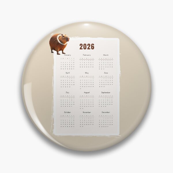 Item preview, Capibarello Cocossino Burbaloni Luliloli 2026 – Brainrot Yearly Calendar designed and sold by EmeraldeaArt.