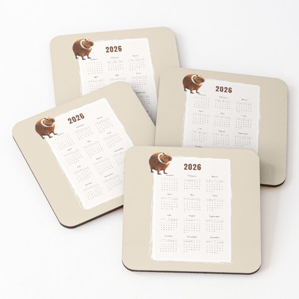 Item preview, Capibarello Cocossino Burbaloni Luliloli 2026 – Brainrot Yearly Calendar designed and sold by EmeraldeaArt.