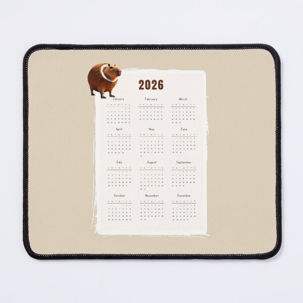 Item preview, Capibarello Cocossino Burbaloni Luliloli 2026 – Brainrot Yearly Calendar designed and sold by EmeraldeaArt.
