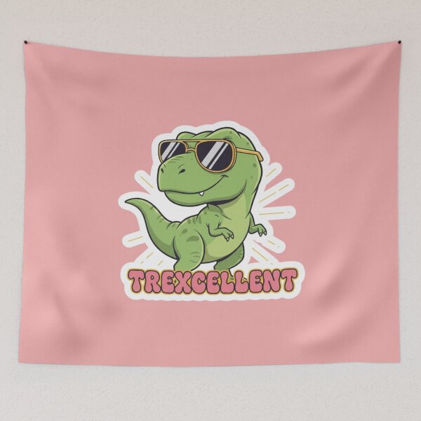 Item preview, T-Rexcellent Dinosaur with Sunglasses - A Roaringly Cool and Funny Dino Design designed and sold by bvdesignart.