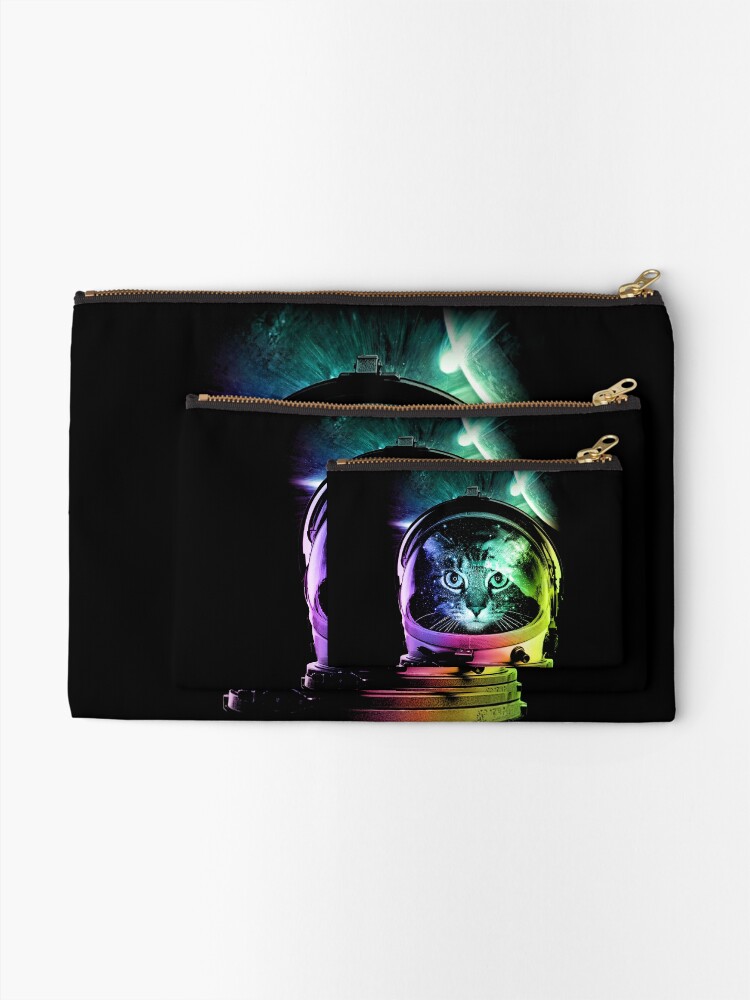 Alternate view of Astronaut Cat V.II Zipper Pouch