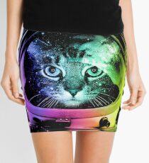 Astronaut Cat V.II Mini Skirt
