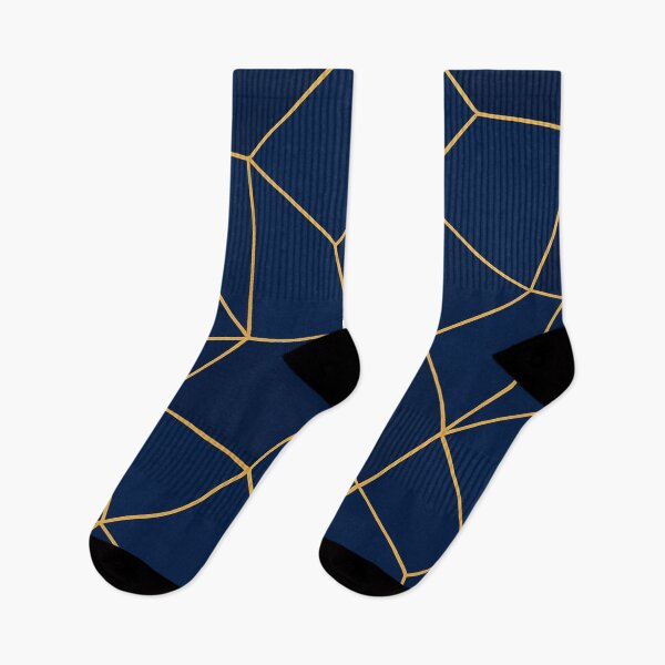 Item preview, Modern Navy Blue and Gold Geometric Pattern designed and sold by annenambiro.