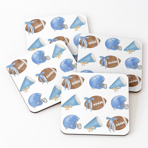 Item preview, Blue Football and Cheerleading Clipart Set designed and sold by ArtfulWeave.