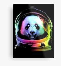 Astronaut Panda Metal Print