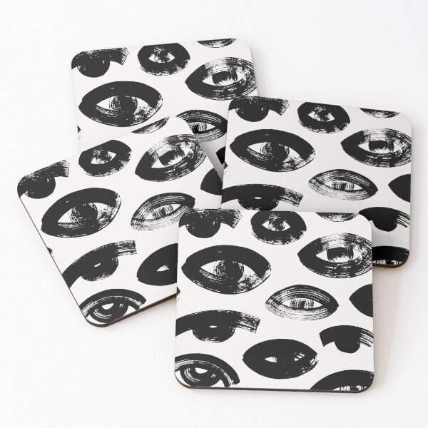 Item preview, Abstract Black Brushstroke Eyes designed and sold by MurellosArt.