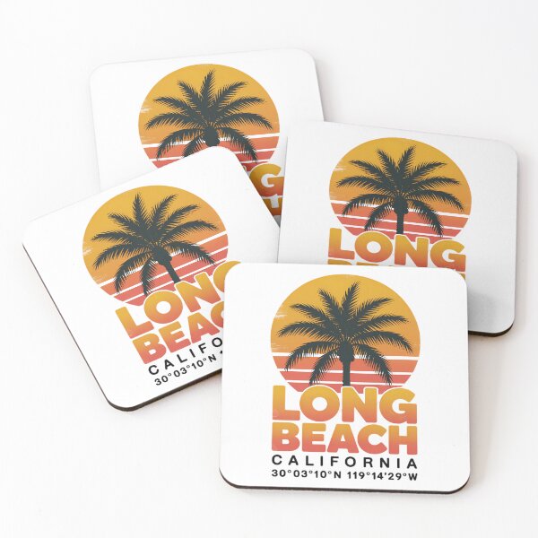 Item preview, Long Beach California Sunset Palm Tree Cali Vacation designed and sold by HellD3vil-Art.