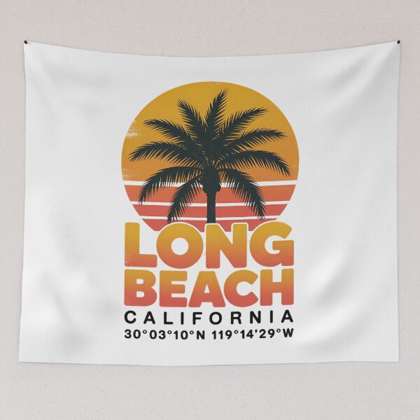 Item preview, Long Beach California Sunset Palm Tree Cali Vacation designed and sold by HellD3vil-Art.