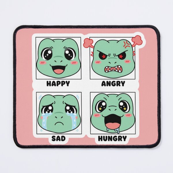 Item preview, Cute Dinosaur Mood Chart Happy Angry Sad Hungry Four Emotions Kawaii Dino designed and sold by bvdesignart.