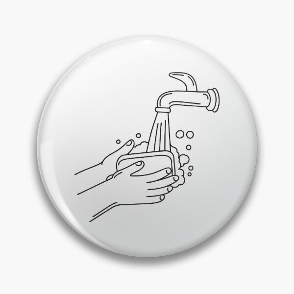 Item preview, Hands washing with soap under running water and foam designed and sold by rasagamastore.