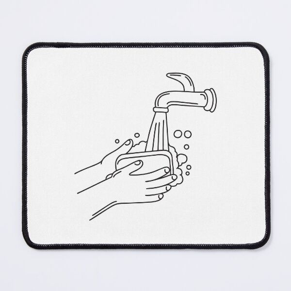 Item preview, Hands washing with soap under running water and foam designed and sold by rasagamastore.