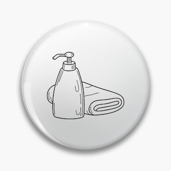 Item preview, A soap dispenser resting next to a towel designed and sold by rasagamastore.