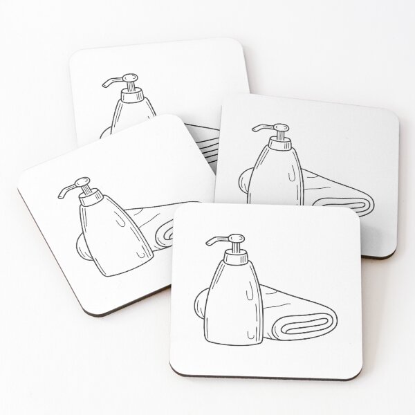 Item preview, A soap dispenser resting next to a towel designed and sold by rasagamastore.