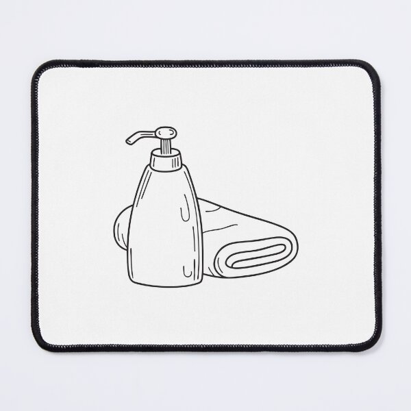 Item preview, A soap dispenser resting next to a towel designed and sold by rasagamastore.