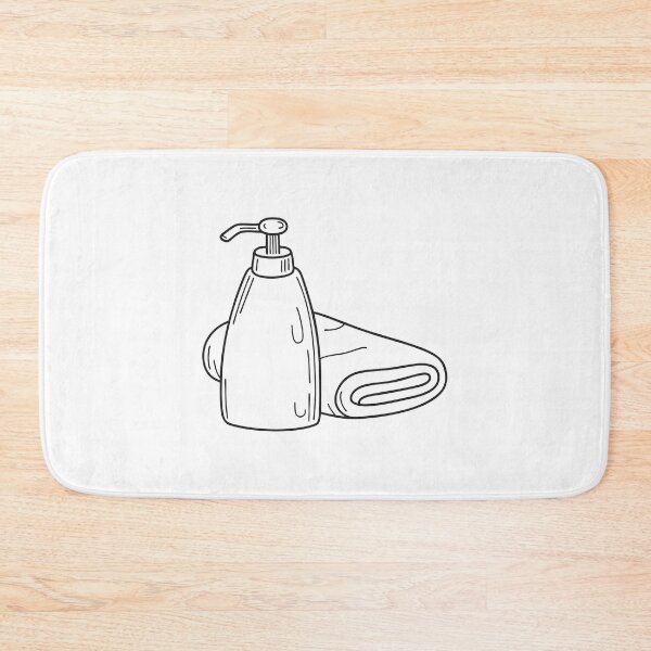 Item preview, A soap dispenser resting next to a towel designed and sold by rasagamastore.