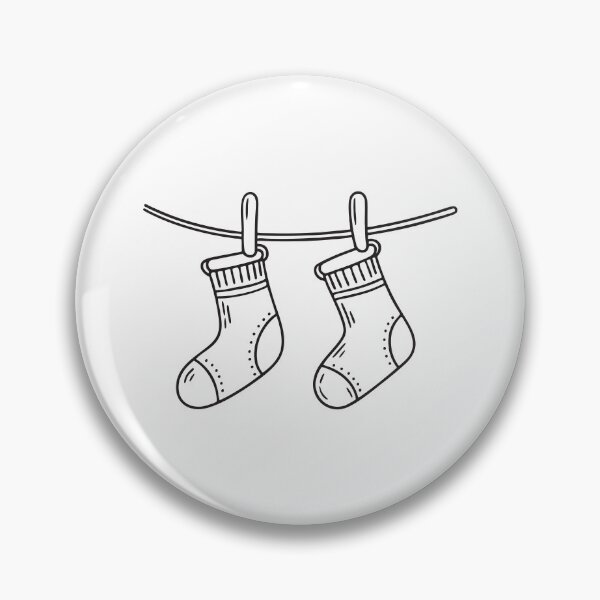 Item preview, A pair of socks hanging on a clothesline designed and sold by rasagamastore.