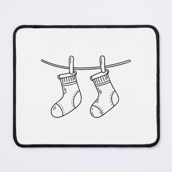 Item preview, A pair of socks hanging on a clothesline designed and sold by rasagamastore.