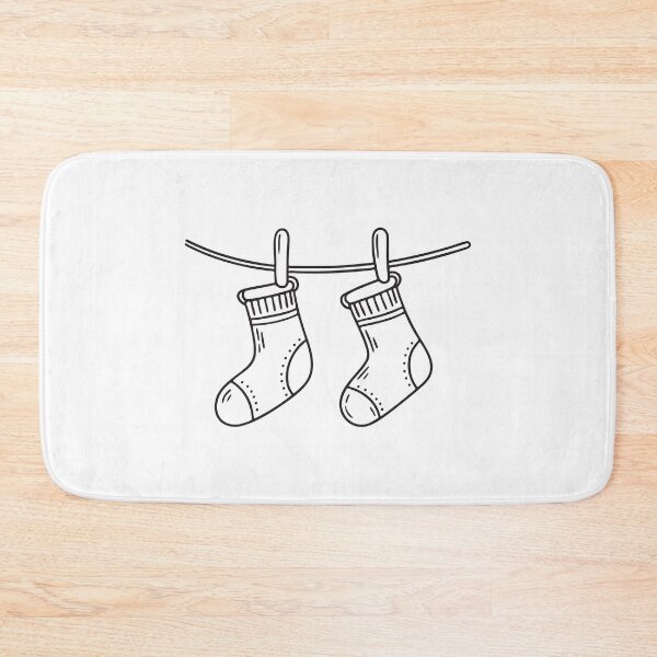 Item preview, A pair of socks hanging on a clothesline designed and sold by rasagamastore.