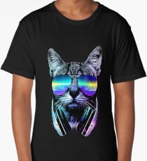 Music Lover Cat Long T-Shirt