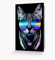 Music Lover Cat Greeting Card