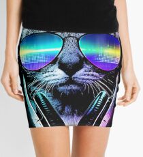 Music Lover Cat Mini Skirt