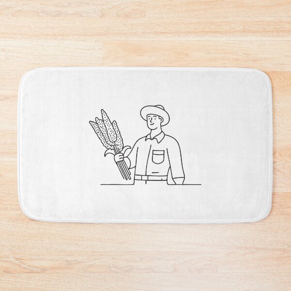 Item preview, A farmer holding a bundle of sorghum stalks designed and sold by rasagamastore.