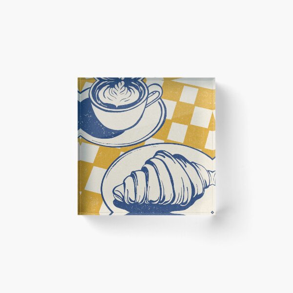 Item preview, Coffee and Croissant Illustration designed and sold by MurellosArt.