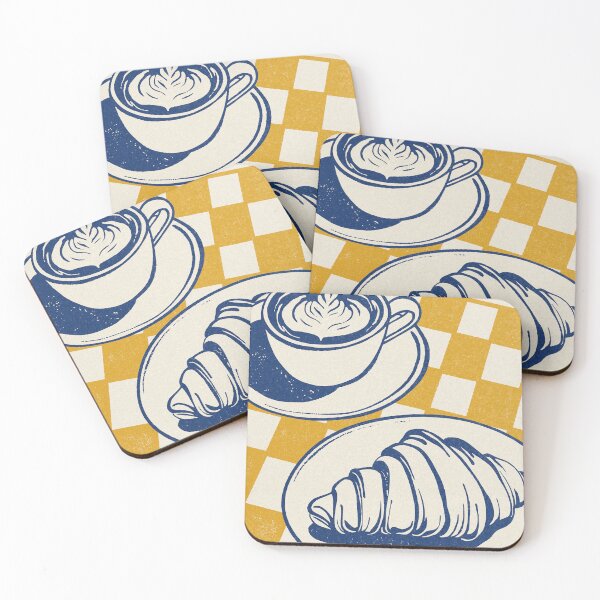 Item preview, Coffee and Croissant Illustration designed and sold by MurellosArt.