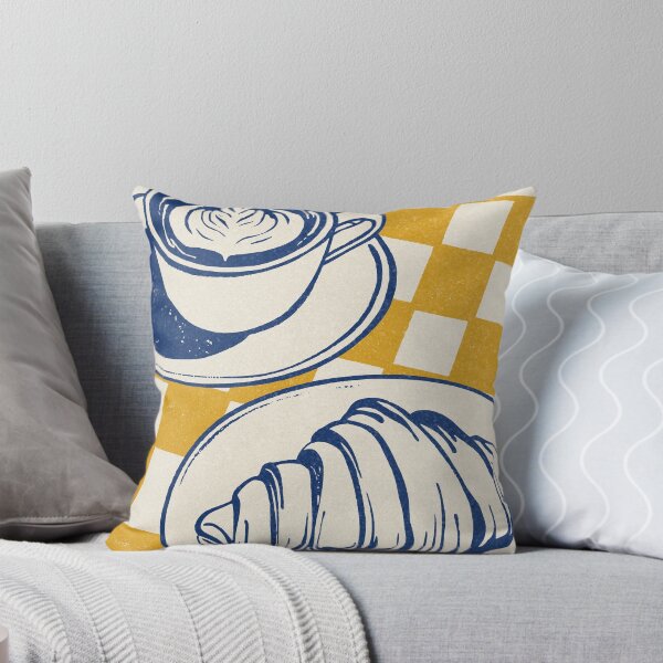 Item preview, Coffee and Croissant Illustration designed and sold by MurellosArt.