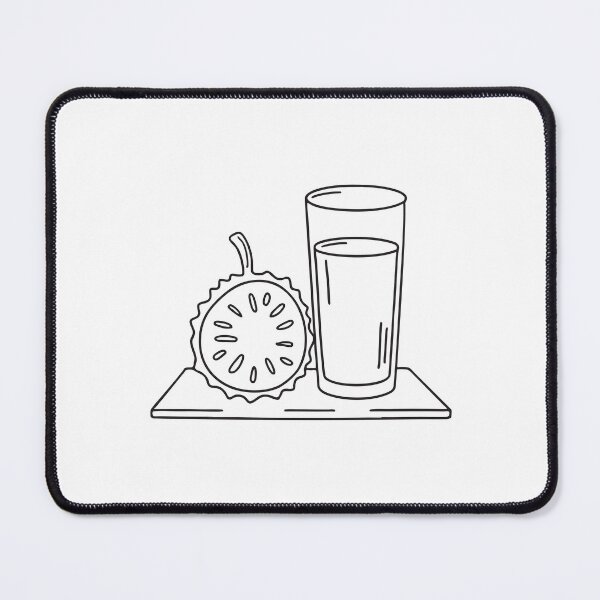 Item preview, A soursop resting on a glass of fresh juice designed and sold by rasagamastore.