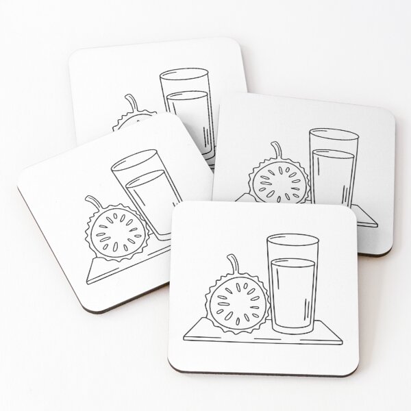 Item preview, A soursop resting on a glass of fresh juice designed and sold by rasagamastore.