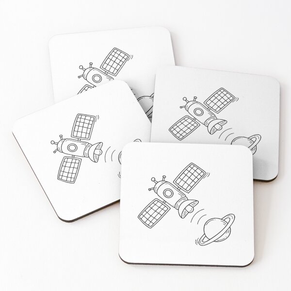 Item preview, A space station orbiting above a small planet designed and sold by rasagamastore.