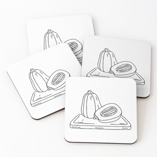 Item preview, A spaghetti squash cut in half on a chopping board designed and sold by rasagamastore.