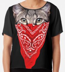 Gangster Cat Chiffon Top