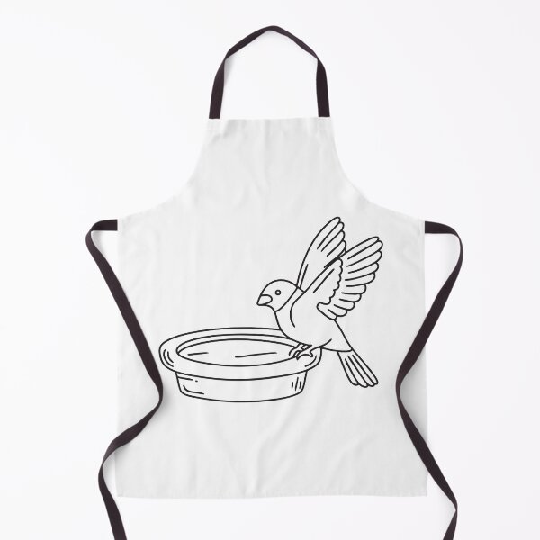 Item preview, A sparrow flapping its wings beside a birdbath designed and sold by rasagamastore.