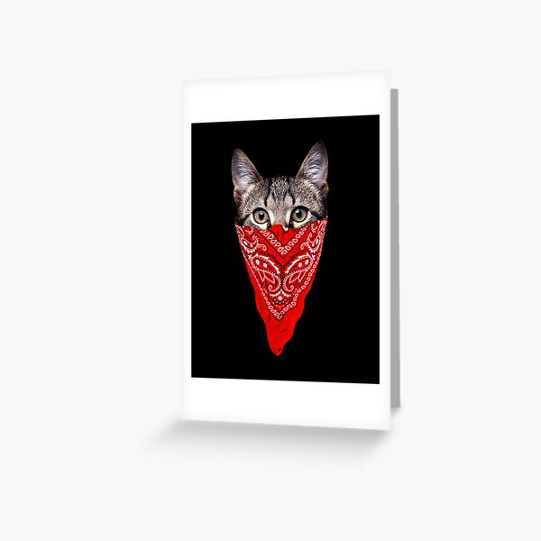 Gangster Cat Greeting Card