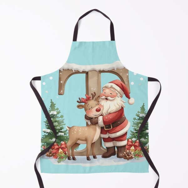 Item preview, Santa & Reindeer Monogram Letter T – Festive Personalized Christmas Holiday Alphabet Gift designed and sold by AmenAlways.
