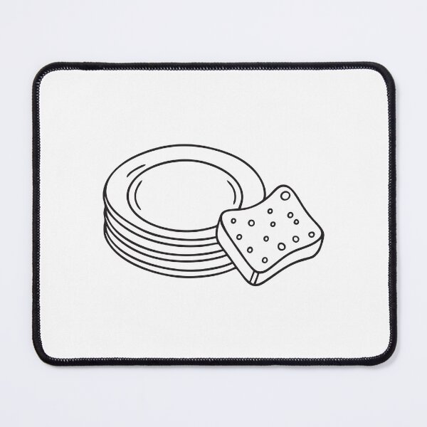 Item preview, A sponge beside a stack of clean plates designed and sold by rasagamastore.