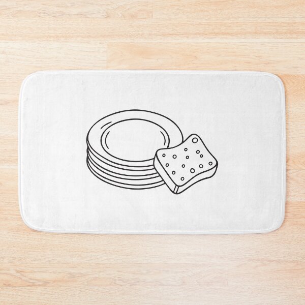 Item preview, A sponge beside a stack of clean plates designed and sold by rasagamastore.